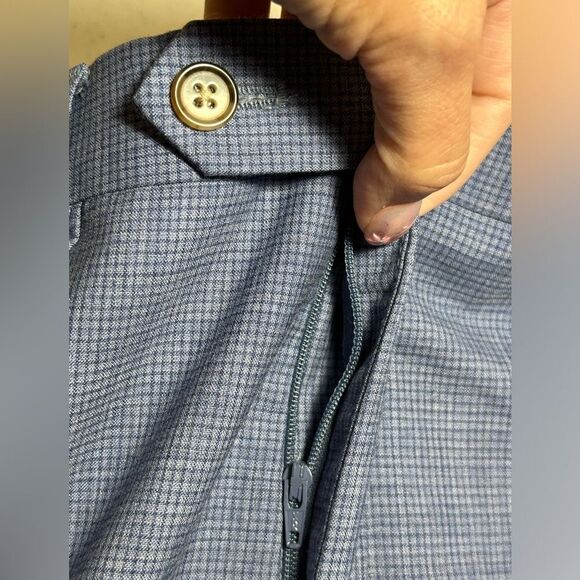 Vintage Lauren Ralph Lauren Grid Pants Mens 40X32 Wool Stretch Dress Flat Front - Picture 5 of 10